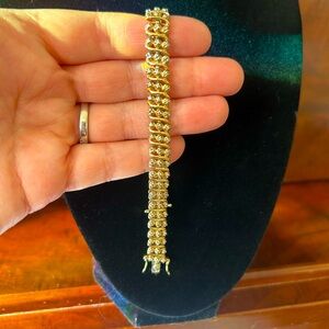 Diamond bracelet in vermeil